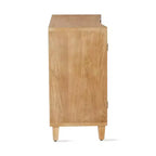 Christopher Knight Home Sonja Contemporary Geometric Pattern Accent Cabinet with Adjustable Shelves and Doors