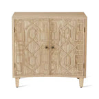 Christopher Knight Home Sonja Contemporary Geometric Pattern Accent Cabinet with Adjustable Shelves and Doors