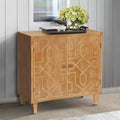 Christopher Knight Home Sonja Contemporary Geometric Pattern Accent Cabinet with Adjustable Shelves and Doors
