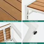 YITAHOME Patio Dining Table & Bench Set