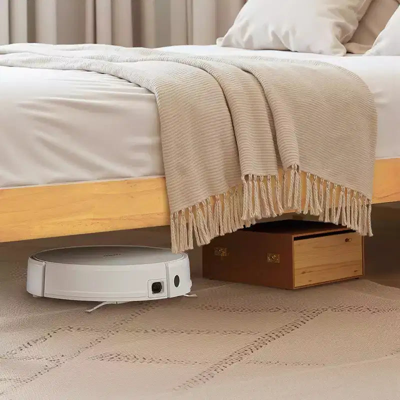 Solid Wood Platform Bed Frame with Wooden Slat Support, Wood color