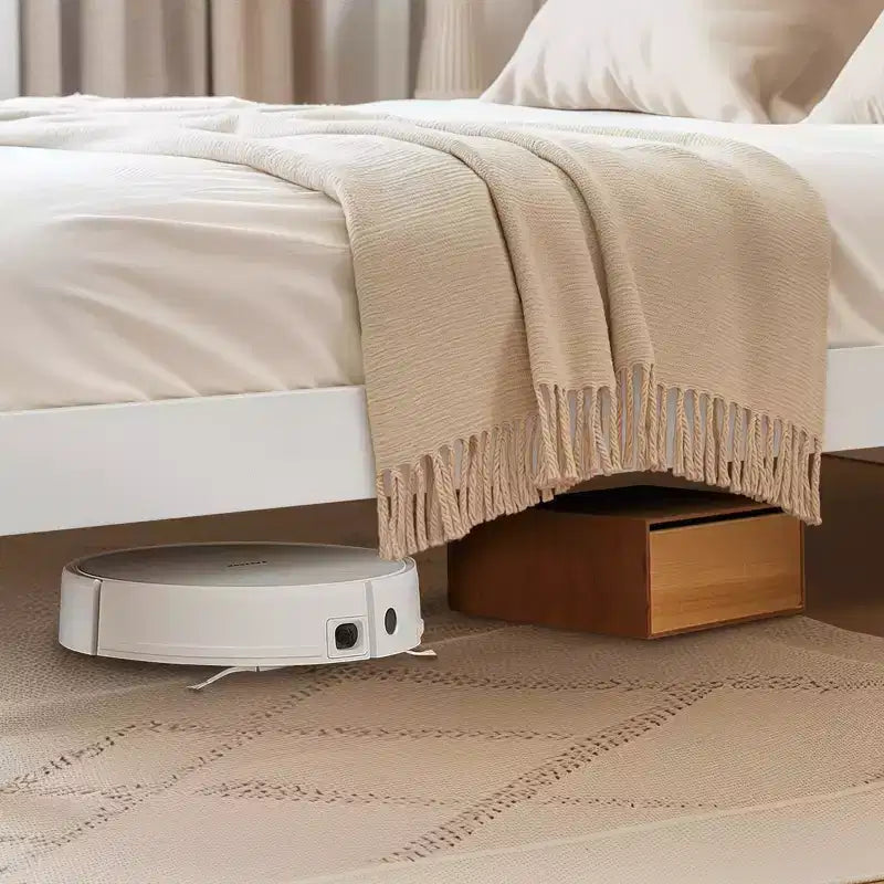 Solid Wood Platform Bed Frame with Wooden Slat Support, White