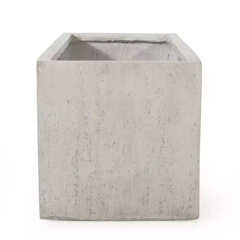 Christopher Knight Home Ella Outdoor Modern Lightweight Concrete Rectangular Planter