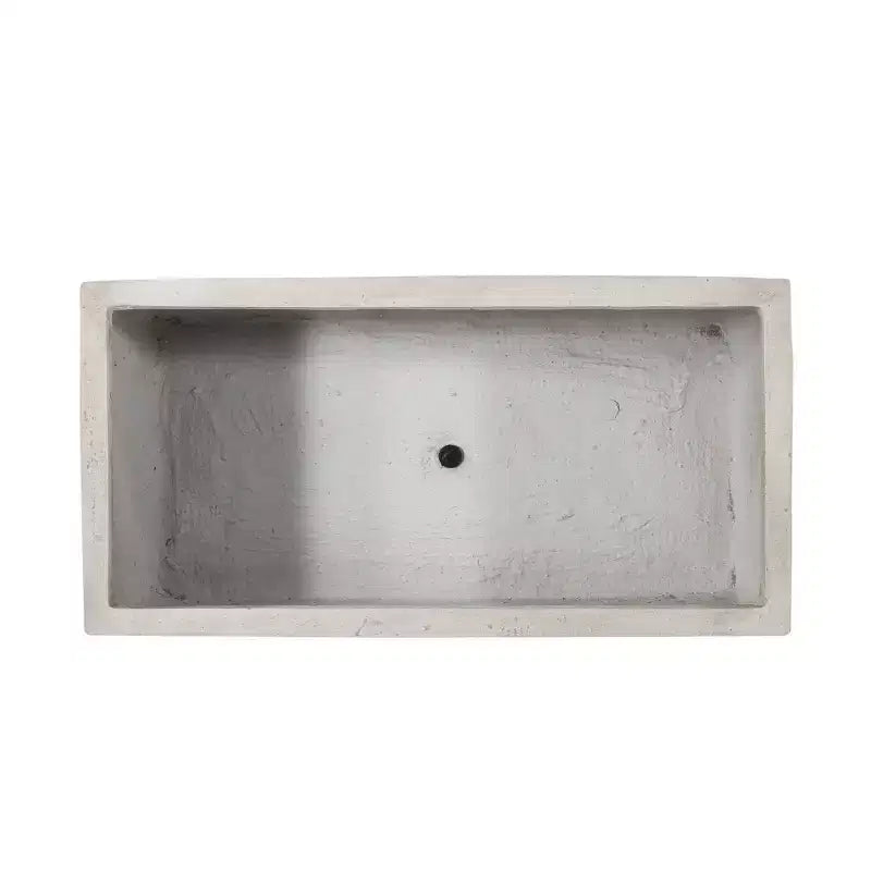 Christopher Knight Home Ella Outdoor Modern Lightweight Concrete Rectangular Planter