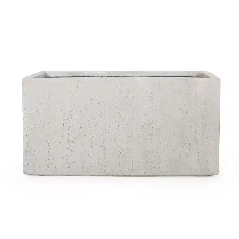 Christopher Knight Home Ella Outdoor Modern Lightweight Concrete Rectangular Planter