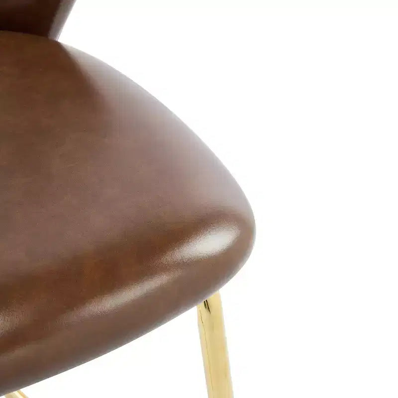 Christopher Knight Home Valeska Contemporary Upholstered Bar Stool with Gilded Metal Legs (Set of 2)