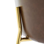 Christopher Knight Home Valeska Contemporary Upholstered Bar Stool with Gilded Metal Legs (Set of 2)