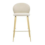 Christopher Knight Home Valeska Contemporary Upholstered Bar Stool with Gilded Metal Legs (Set of 2)