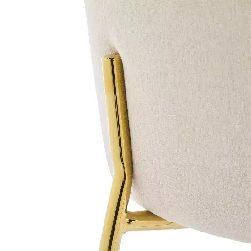 Christopher Knight Home Valeska Contemporary Upholstered Bar Stool with Gilded Metal Legs (Set of 2)
