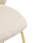 Christopher Knight Home Valeska Contemporary Upholstered Bar Stool with Gilded Metal Legs (Set of 2)
