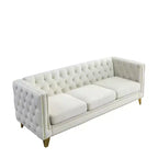 Elegant Living Spaces 3-Seater and 2-Seater Velvet Upholstered Sofa Set Combination