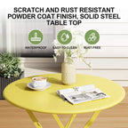 3-Piece Folding Bistro Set,Foldable Patio Furniture Set with Premium Frame, Outdoor Bistro Table and Chairs Set of 2 for Patio,Garden and Balcony