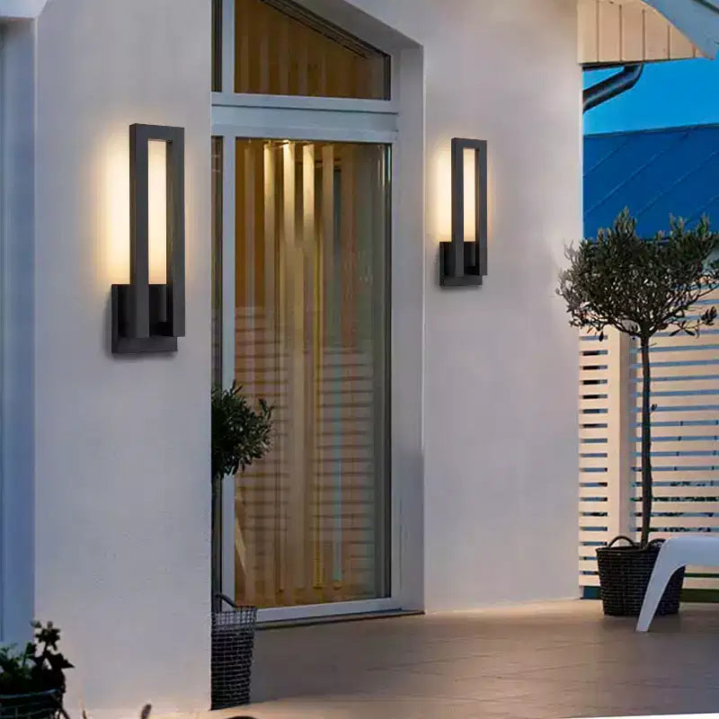 C Cattleya 22.5in Matte Black Integrated LED Outdoor Wall Light
