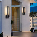C Cattleya 22.5in Matte Black Integrated LED Outdoor Wall Light