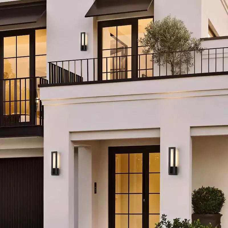 C Cattleya 22.5in Matte Black Integrated LED Outdoor Wall Light
