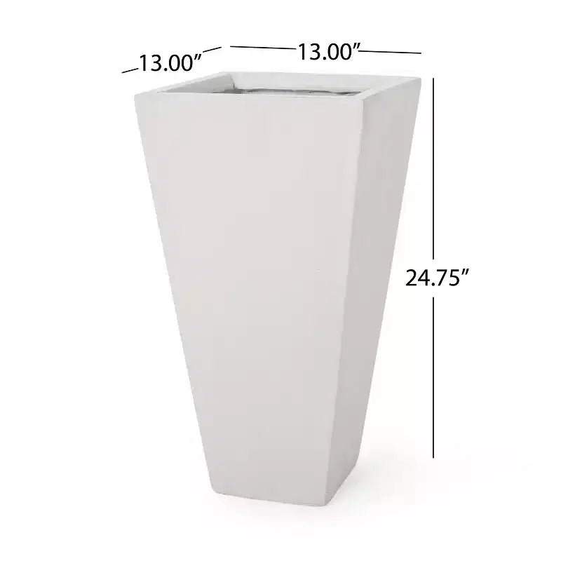 Christopher Knight Home Ella Outdoor Modern Medium and Small Cast Stone Planters (Set of 2)