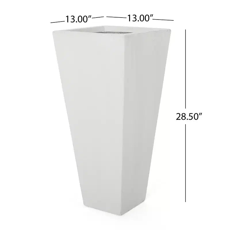 Christopher Knight Home Ella Outdoor Modern Medium and Small Cast Stone Planters (Set of 2)