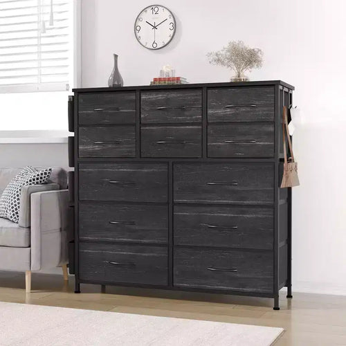 12 Drawer Dresser for for Bedroom, Fabric Dressers & Chest of Drawers