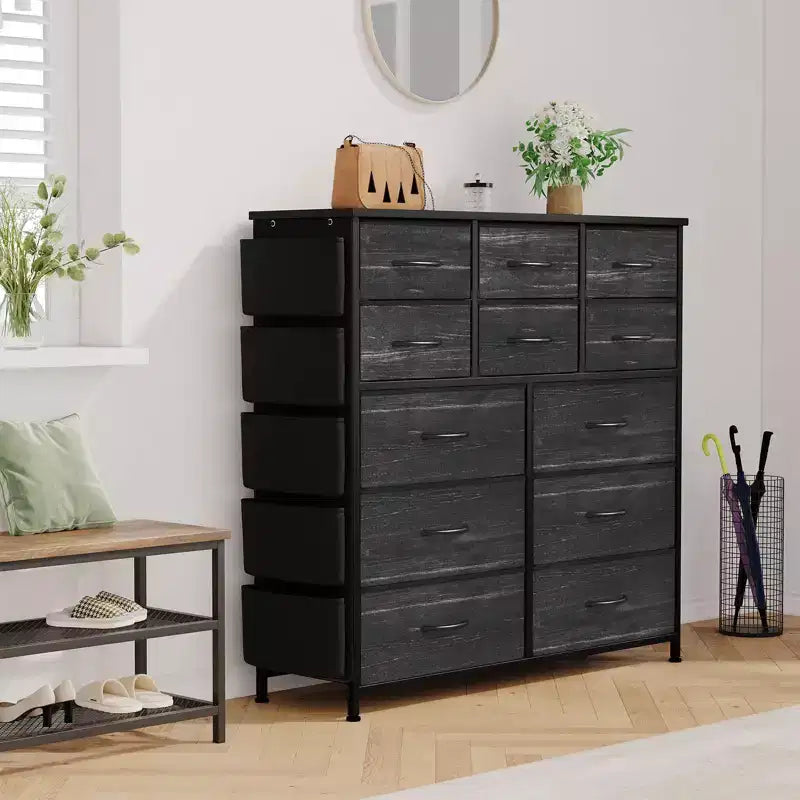 12 Drawer Dresser for for Bedroom, Fabric Dressers & Chest of Drawers