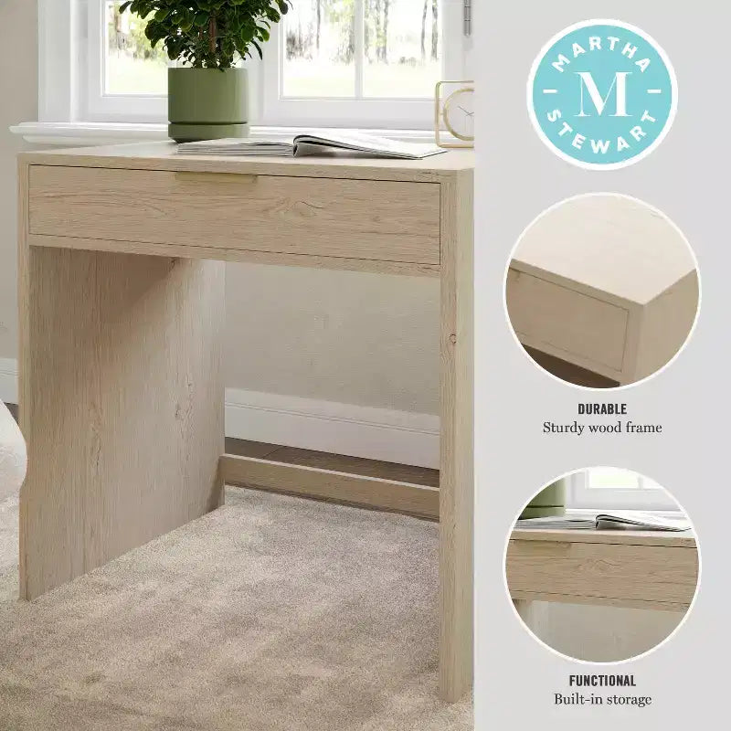 Martha Stewart Kayden Home Office Modular Single-Drawer Desk