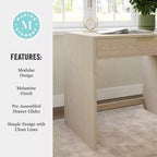 Martha Stewart Kayden Home Office Modular Single-Drawer Desk