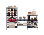 Seville Classics 12-Pair 3-Tier Resin Sturdy Metal Shoe Rack
