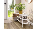 Seville Classics 12-Pair 3-Tier Resin Sturdy Metal Shoe Rack
