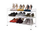 Seville Classics 12-Pair 3-Tier Resin Sturdy Metal Shoe Rack
