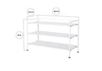 Seville Classics 12-Pair 3-Tier Resin Sturdy Metal Shoe Rack