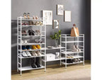 Seville Classics 12-Pair 3-Tier Resin Sturdy Metal Shoe Rack