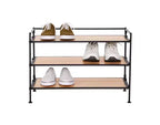 Seville Classics 12-Pair 3-Tier Resin Sturdy Metal Shoe Rack