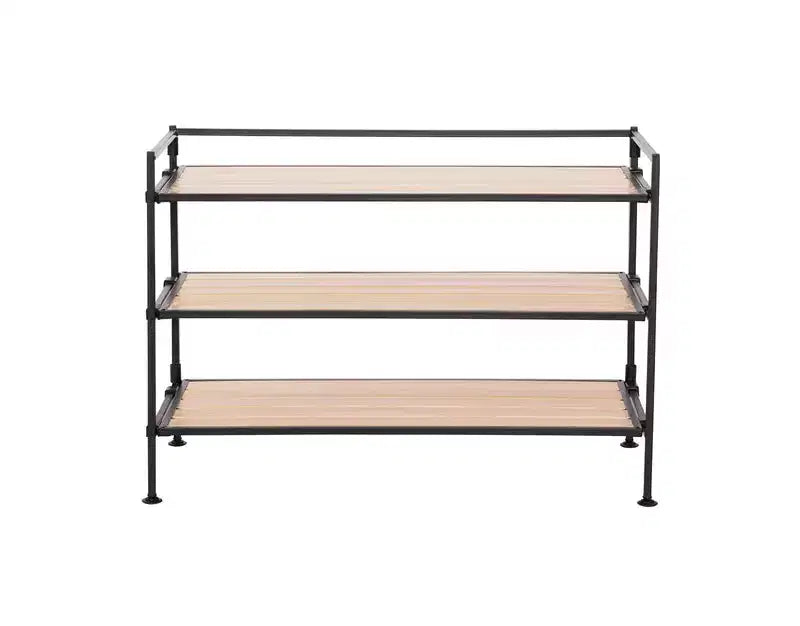 Seville Classics 12-Pair 3-Tier Resin Sturdy Metal Shoe Rack