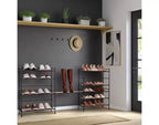 Seville Classics 12-Pair 3-Tier Resin Sturdy Metal Shoe Rack