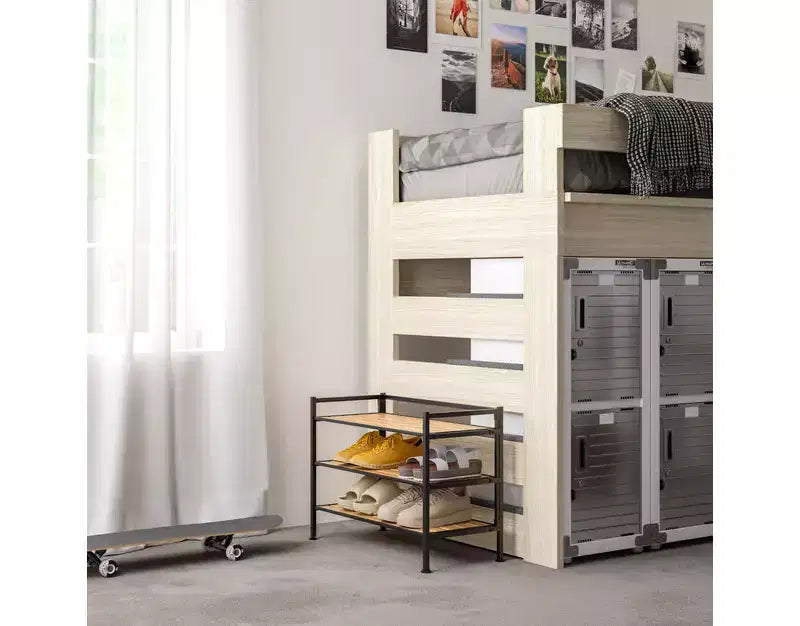 Seville Classics 12-Pair 3-Tier Resin Sturdy Metal Shoe Rack