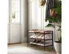 Seville Classics 12-Pair 3-Tier Resin Sturdy Metal Shoe Rack