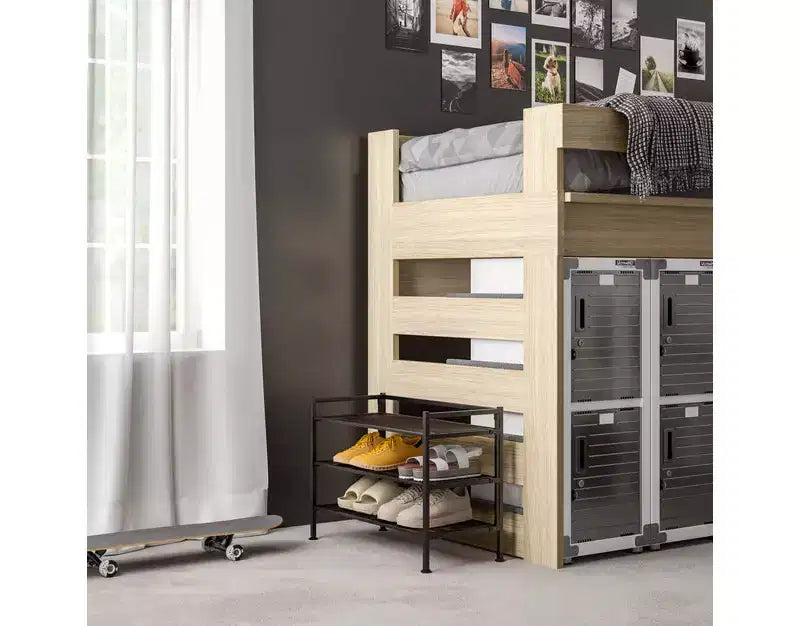 Seville Classics 12-Pair 3-Tier Resin Sturdy Metal Shoe Rack