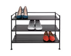 Seville Classics 12-Pair 3-Tier Resin Sturdy Metal Shoe Rack