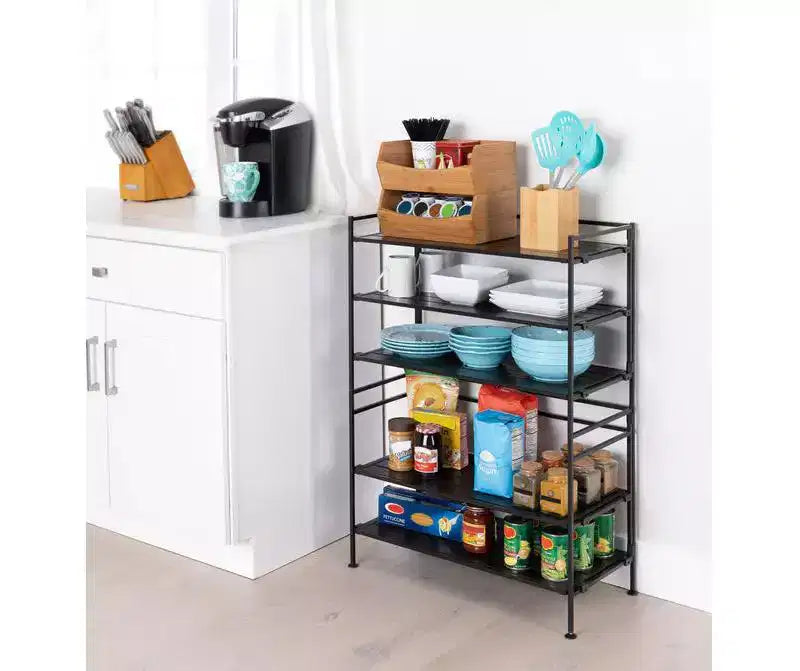 Seville Classics 12-Pair 3-Tier Resin Sturdy Metal Shoe Rack