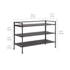 Seville Classics 9-Pair 3-Tier Resin Slat Stackable Shoe Rack