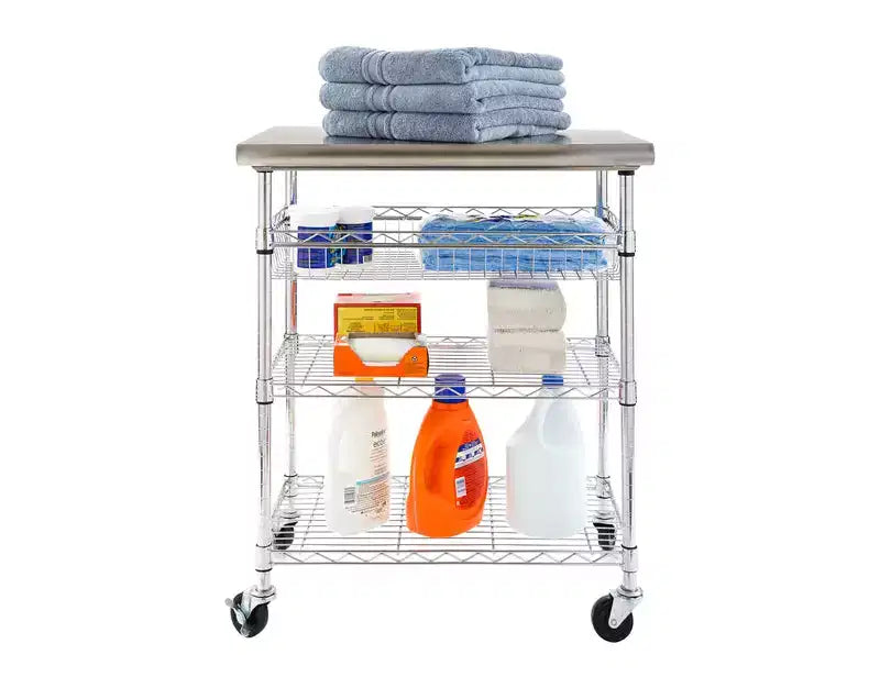 Seville Classics Stainless Steel Top NSF certified Utility Worktable Cart
