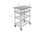 Seville Classics Stainless Steel Top NSF certified Utility Worktable Cart