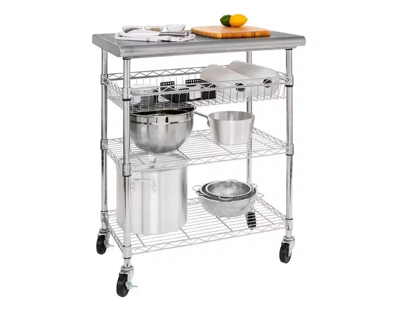Seville Classics Stainless Steel Top NSF certified Utility Worktable Cart