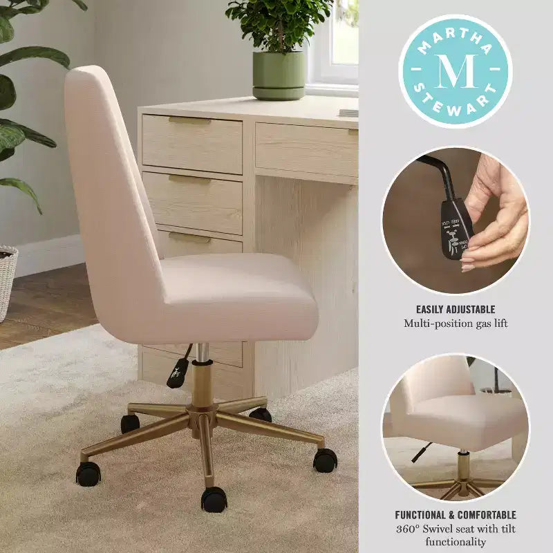 Martha Stewart Maeve Upholstered Office Chair