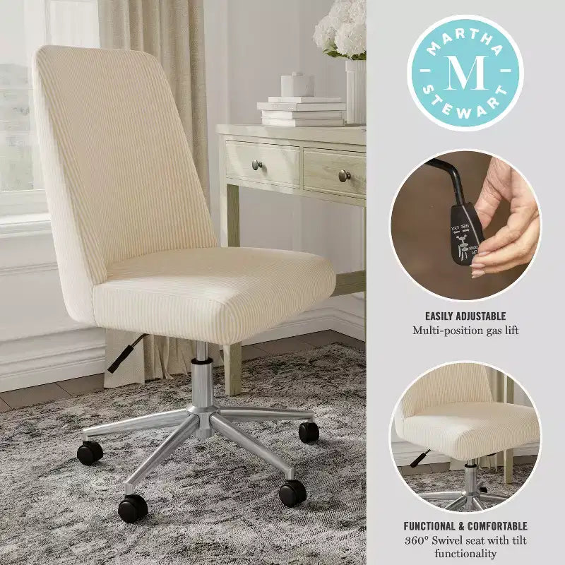 Martha Stewart Maeve Upholstered Office Chair