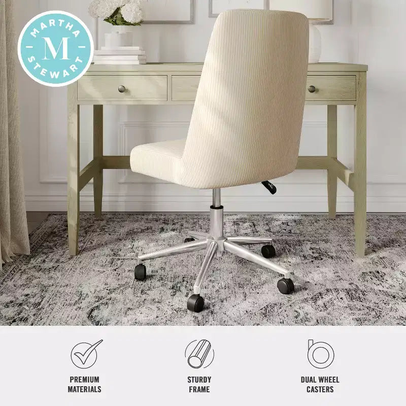Martha Stewart Maeve Upholstered Office Chair