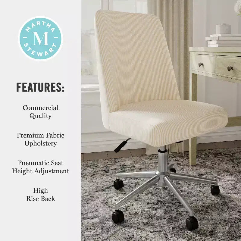 Martha Stewart Maeve Upholstered Office Chair