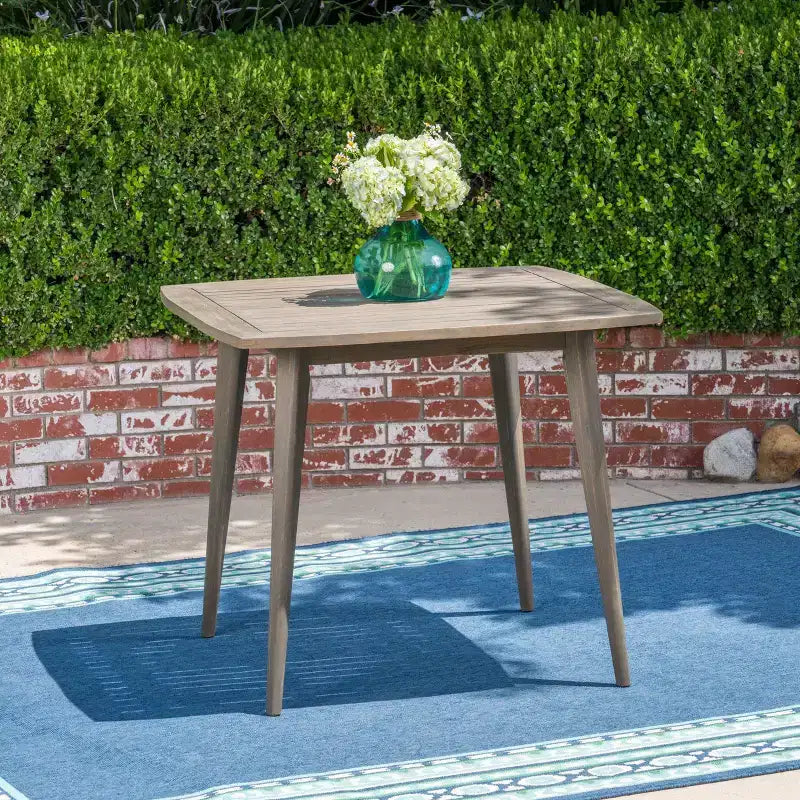 Christopher Knight Home Reynes Outdoor Acacia Wood Square Dining Table