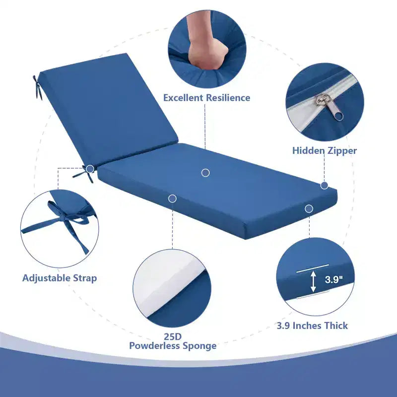 EROMMY Outdoor Chaise Lounge Chair Cushion