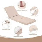 EROMMY Outdoor Chaise Lounge Chair Cushion