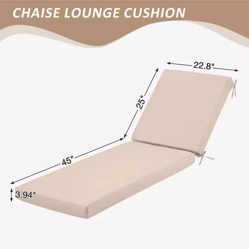 EROMMY Outdoor Chaise Lounge Chair Cushion